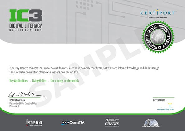 Mdszkoleniapl Acu Certyfikat Mdszkolenia Pl Ic3 Internet And Computing Core Certification